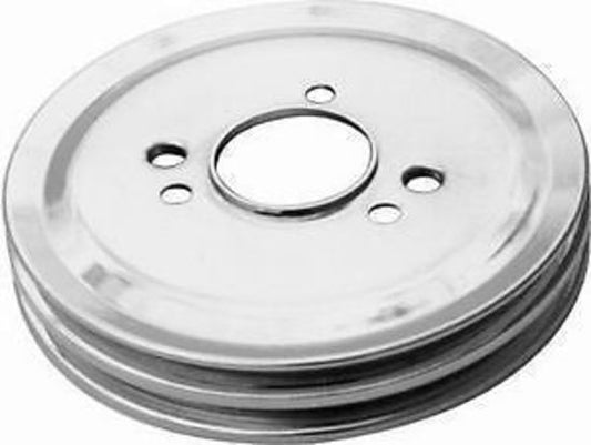 RPC RPCR9816 Chrome Steel Twin V Crank Pulley Chev Big Block Short Water Pump