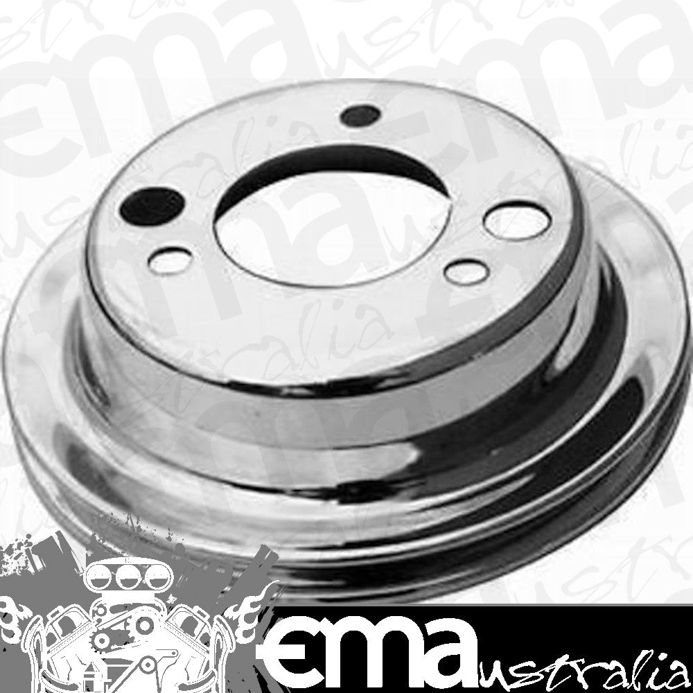 RPC RPCR9817 Chrome Steel Single V Crank Pulley Chev Big Block Long Water Pump