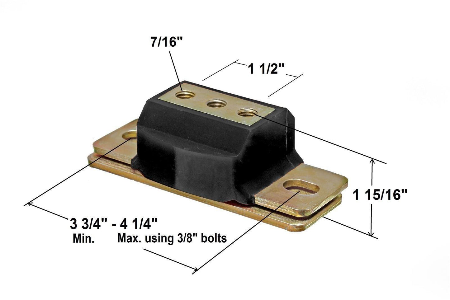 Rocket RPES-31108G GM Th350 Th400 & Powerglide Locking Gearbox Mounts Black Urethane