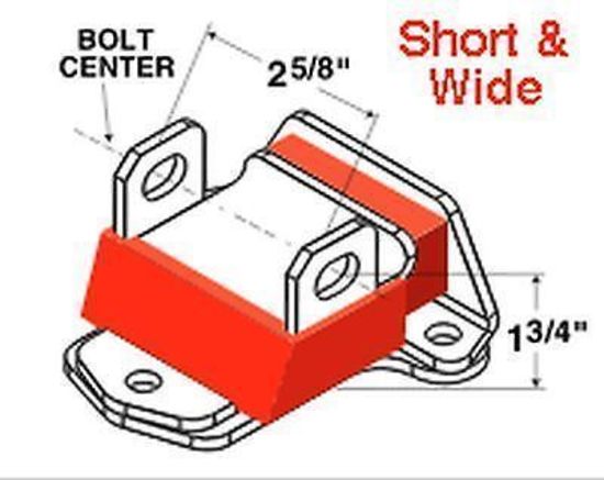 Rocket RPES-31114R Locking Type Engine Mount Zinc w/ Red Urethane suit Chev V8