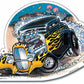 Ruckus RR-BUSTED Busted 32 3 Window' Embosed Metal Sign 16.5" X 13.2"