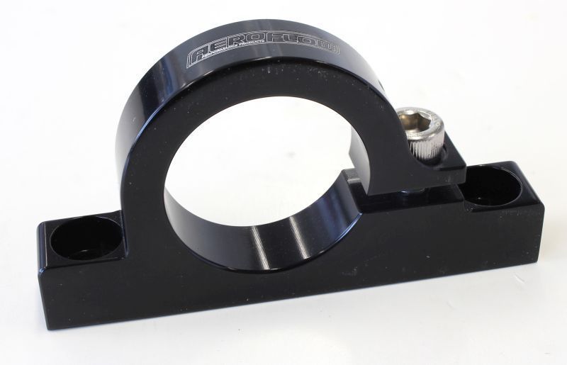 Aeroflow AF66-2049BLK Aeroflow Billet Filter Bracketfor 1-1/4" Diameter Filt Black