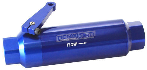 Aeroflow AF66-2051 -12ORB Inline Filter with Ballvalve Stainless Steel 60 Micr