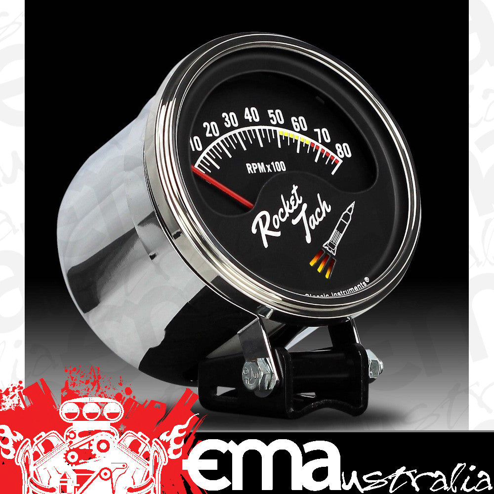 Classic Instruments RT80SLF Rocket - Tachometer 8K RPM 3-3/8"