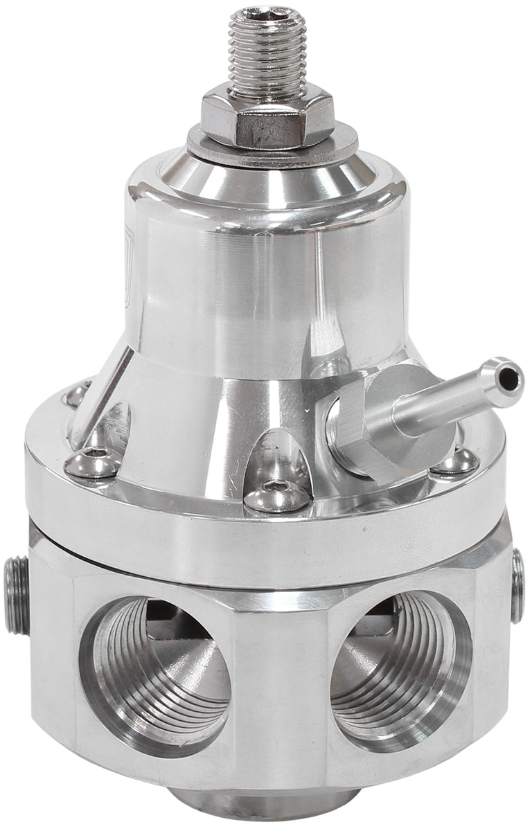 Aeroflow AF66-2060 2000HP EFI FUEL PRESSURE REG 4 PORT -8 E85 ALCOHOL POLISHED