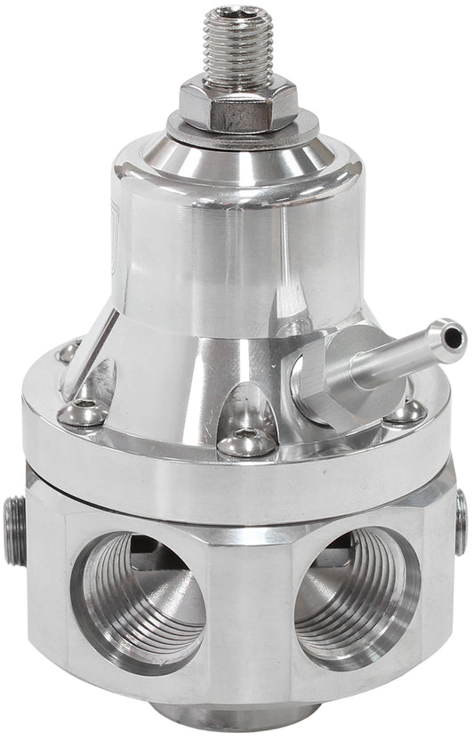 Aeroflow AF66-2060 2000HP EFI FUEL PRESSURE REG 4 PORT -8 E85 ALCOHOL POLISHED