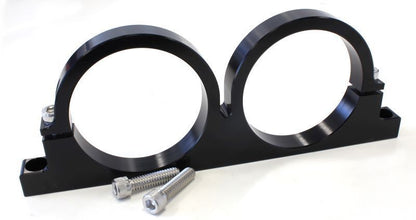 Aeroflow Performance Products AF66-2246BLK Aeroflow Billet Dual Bracket For 2.5" Diam Filter AF64-2150