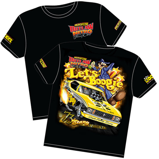 Rocket RTLB-YOUTH-X-Large Lets Boogie Mustang Outlaw Nitro Funny Car T-Shirt Youth X-Large