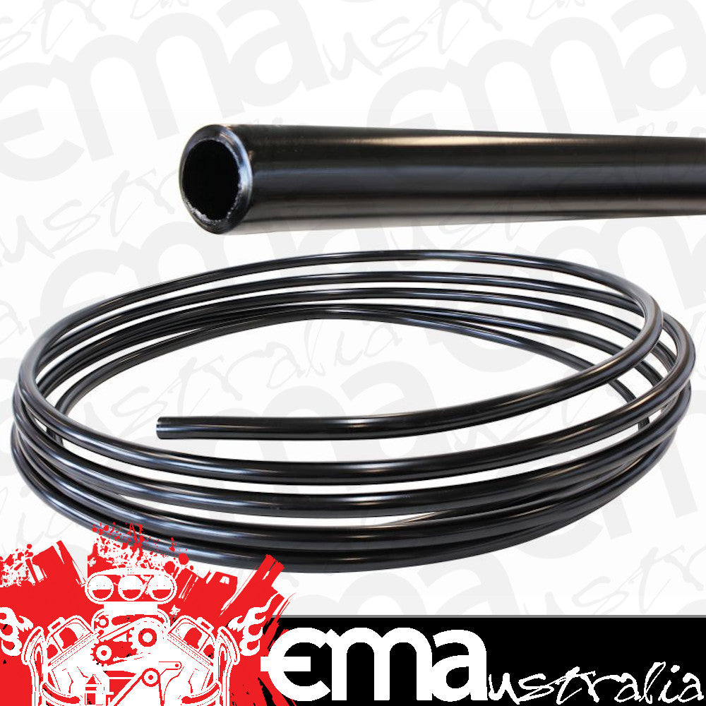 Aeroflow AF66-2998BLK 1/4" Alloy Fuel Line (6.35mm ) Black Anodised Ethanol 25Ft