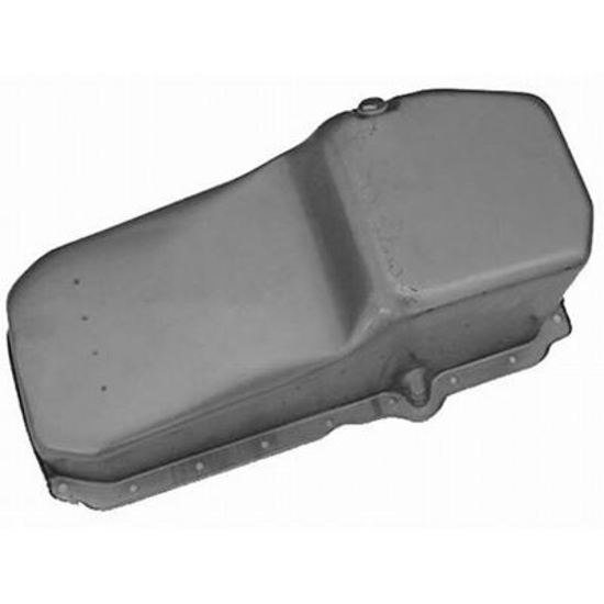 RTS RTS-25-9414U Oil Pan Sump Steel Raw Finish 4 Qua Chev SB 1 Piece R/M Pass Side Dipstick