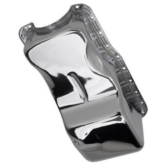 RTS RTS-25-9532CH Oil Pan Sump Steel Chrome Finish Ford 351W Front Sump 69-92
