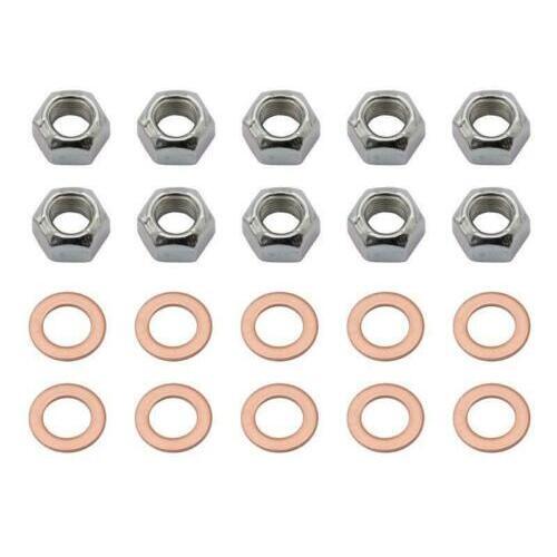 RTS RTS-N1903 Ford Nut and Washer Kit 8 & 9 inch Nuts & Copper Sealing Washers set of 10
