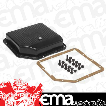 RTS RTS70100 Transmission Pan Kit GM Holden TH350 Deep Stamped Steel Black 1-3/4' deeper