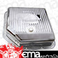 RTS RTS70100CH Chrome Steel Transmission Pan GM Turbo 350 3 1/2' Deeper Than Stock Finned Bottom Incl. Drain Plug