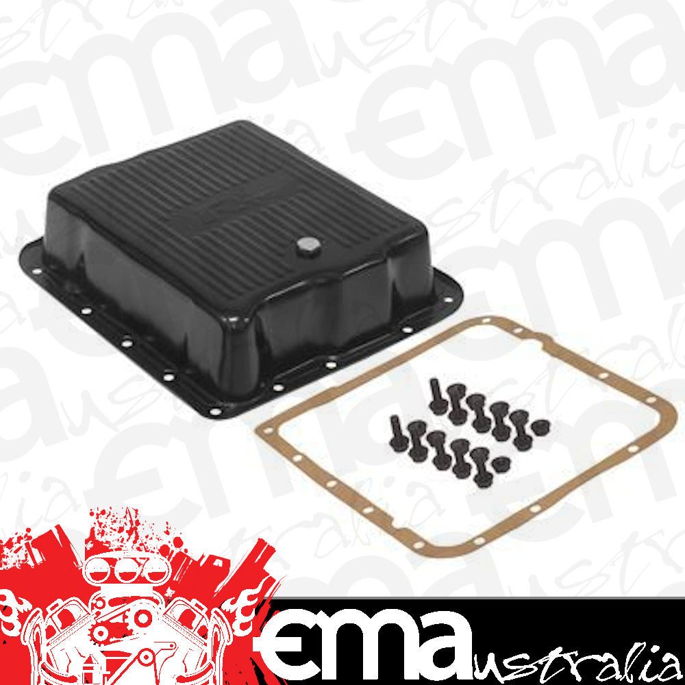 RTS RTS70800 Transmission Pan Kit GM Holden TH700/4L60/4L60E Deep Stamped Steel Black 1-3/4' deeper