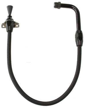 Aeroflow AF72-2503BLK Ford C4 Trans Dipstick In Pan Firewall Mount Black S/S