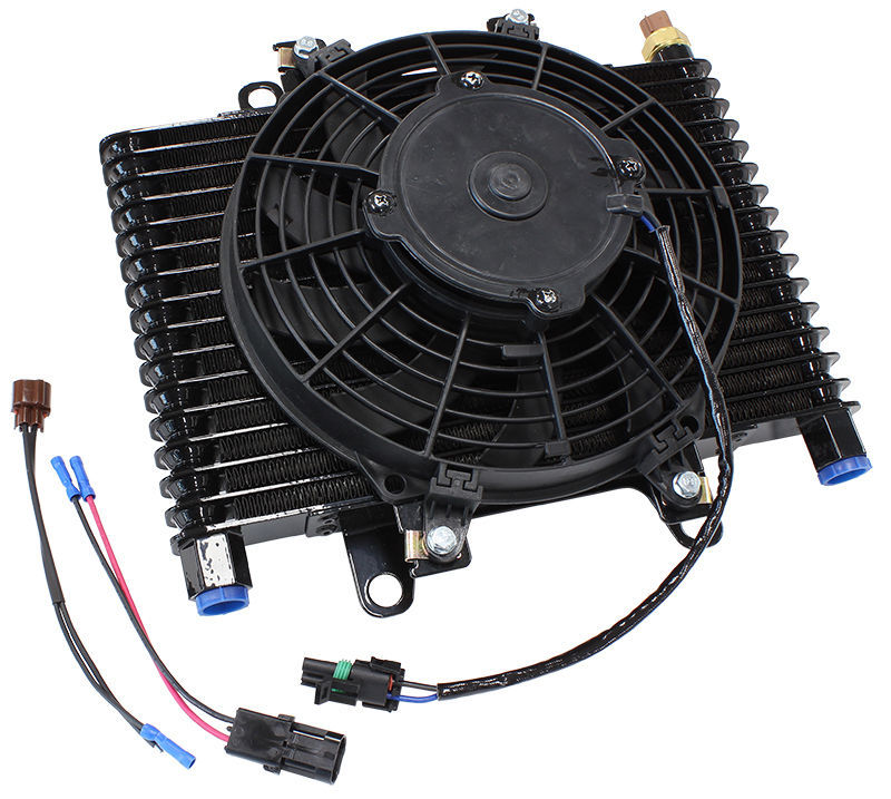 Aeroflow AF72-6000 13.5 x 9" Comp Trans Cooler with 120W Fan & Switch 1/2NPT (equiv: BM70297)