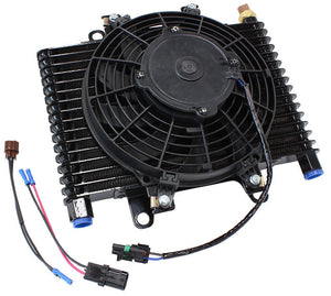 Aeroflow AF72-6000 13.5 x 9" Comp Trans Cooler with 120W Fan & Switch 1/2NPT (equiv: BM70297)