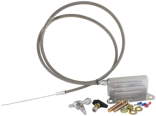 Kickdown Cable With Stainless Steel Cover & Chrome Ends (Suit GM TH400 Transmission)