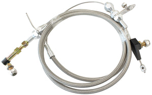 Kickdown Cable With Stainless Steel Cover & Chrome Ends (Suit Crysler Torqueflite 904 Transmission)