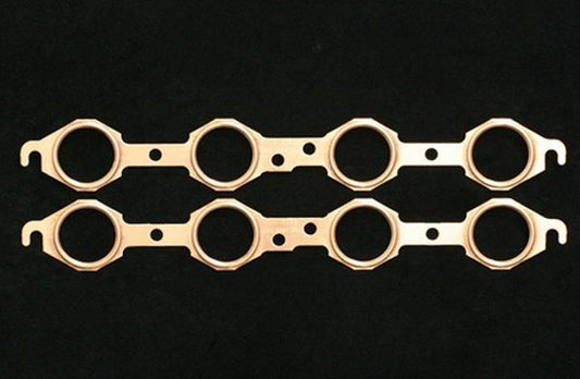 SCE Gaskets SCE-4119 Chev LS1 LS7 Pro Copper Embossed Exhaust Gaskets 1.750" Round