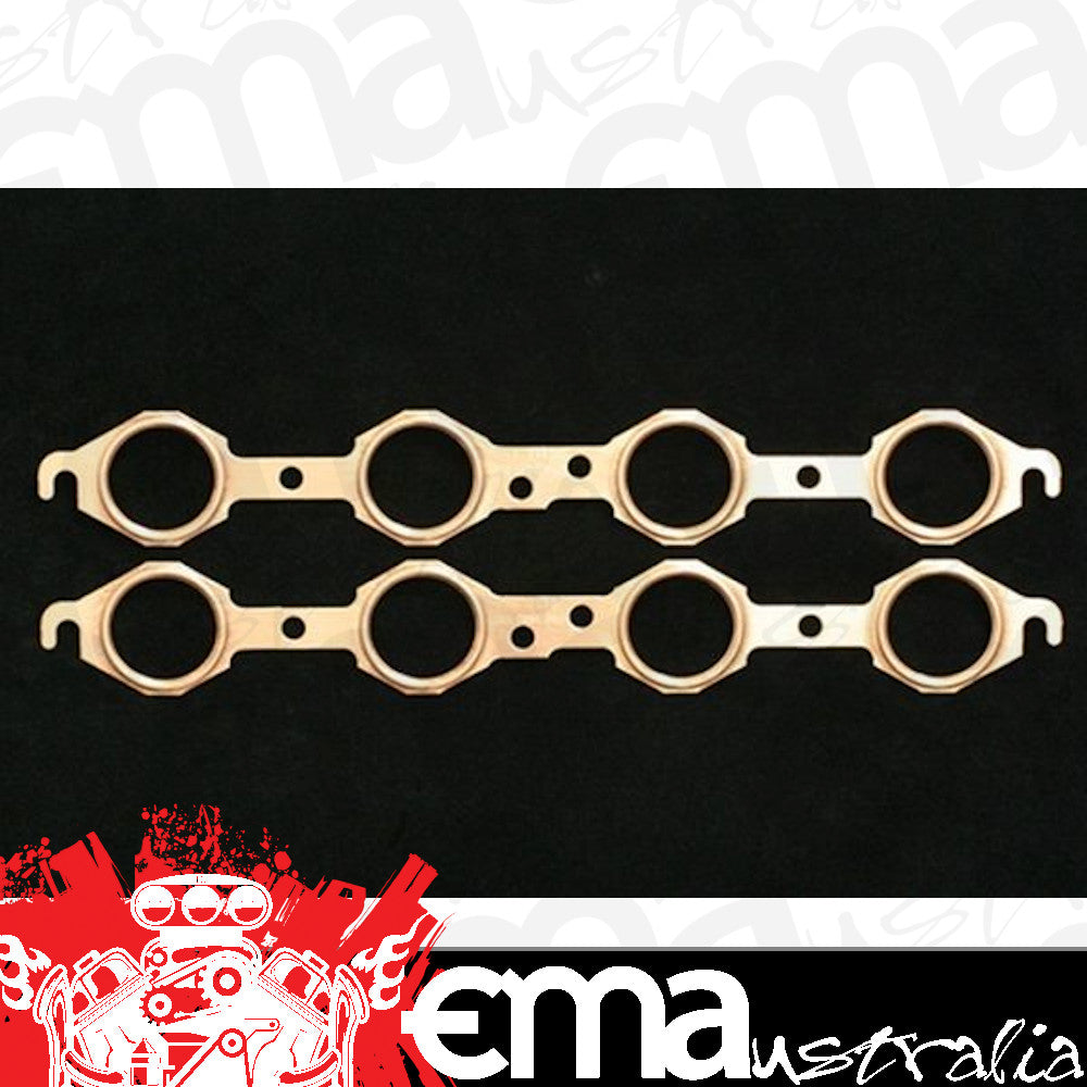 SCE Gaskets SCE-4119 Chev LS1 LS7 Pro Copper Embossed Exhaust Gaskets 1.750" Round