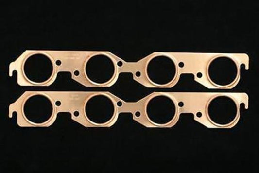 SCE Gaskets SCE-4213 Pro Copper Embossed Exhaust Gaskets 2.4" Round Port suit Chev BB V8