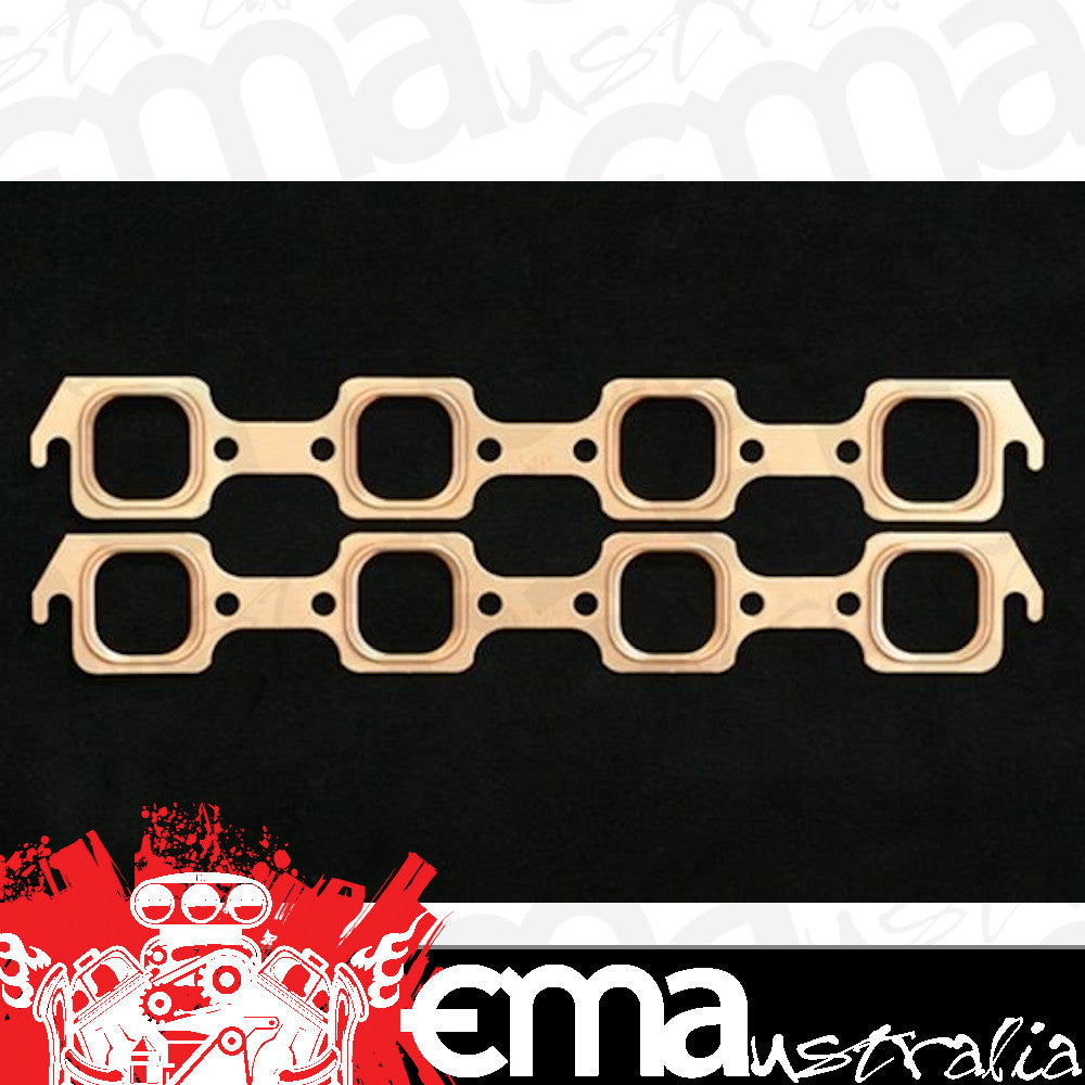 SCE Gaskets SCE-4236 Pro Copper Embossed Exhaust Gaskets Ford 351W Svo 1.600" x 1.775"