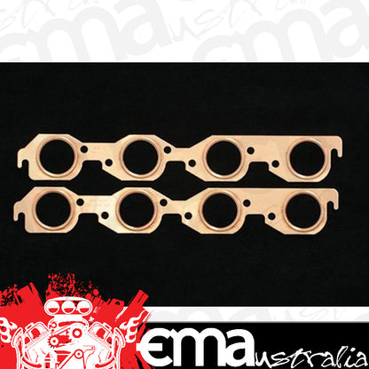SCE Gaskets 4313 PRO COPPR EMBSSD EXH. FOR BBC WITH 2.00" ROUND HEADER PORTS