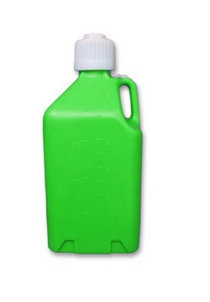 Scribner Plastics SCR2000GG Scribner 5 Gallon Utility Jug Square Glow Green