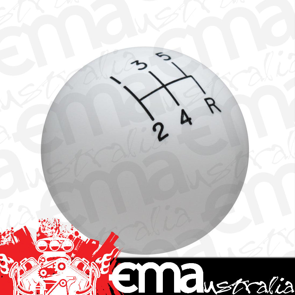 Speed Dawg SDW-502-RE-5RD R Restoration Series White Manual 5-Speed Shift Knob