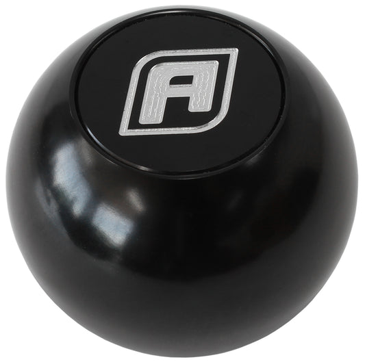 Aeroflow AF72-9900BLK BILLET ROUND BLACK GEAR KNOB SHIFT SHIFTER BALL 1/2"-20