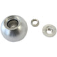 Bang Shift Billet Round Gear Knob with Bare Button Boss  Silver Finish