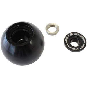 Bang Shift Billet Round Gear Knob with Bare Button Boss  Black Finish