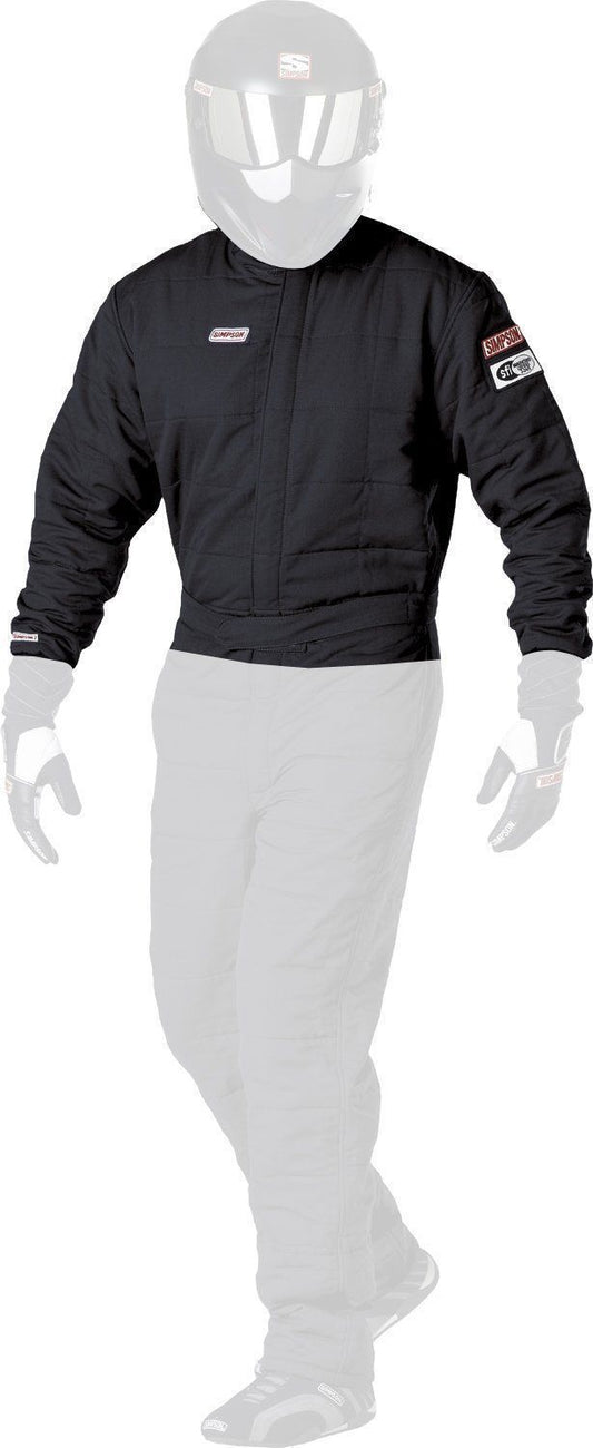 Simpson SI0602112 Supersport Standard 2 Layer Nomex Jacket Small Black SFI 5
