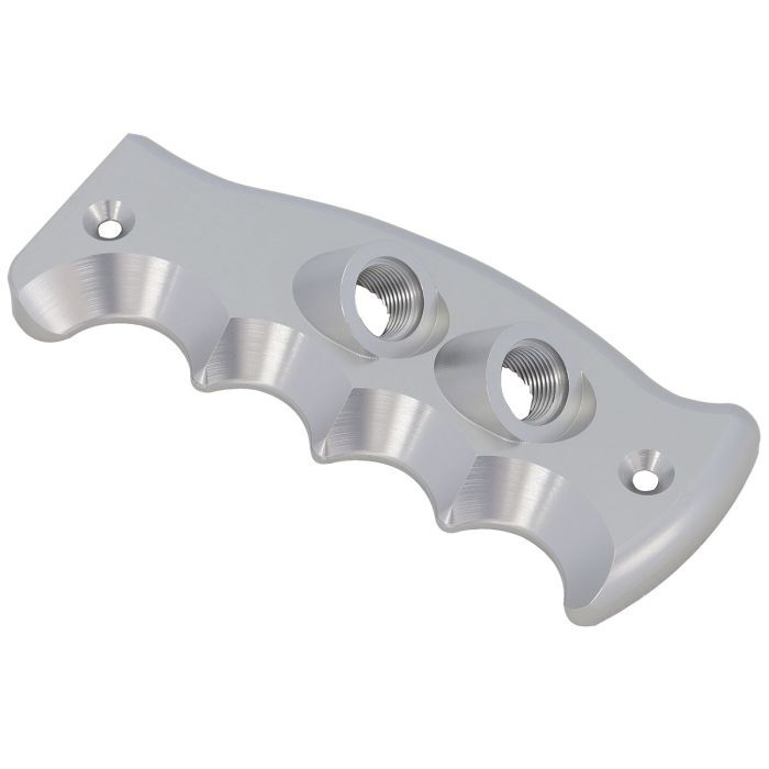 Aeroflow AF72-9923 Pistol Grip Drivers Side Dual Button Plate Silver Finish to suit Pistol and Attack Bang Shift Shifters