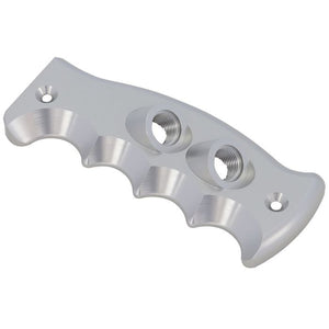 Aeroflow AF72-9923 Pistol Grip Drivers Side Dual Button Plate Silver Finish to suit Pistol and Attack Bang Shift Shifters