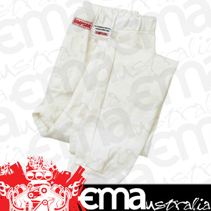 Simpson SI20101S Soft Knit Nomex Underwear Pants Small White SFI 3.3