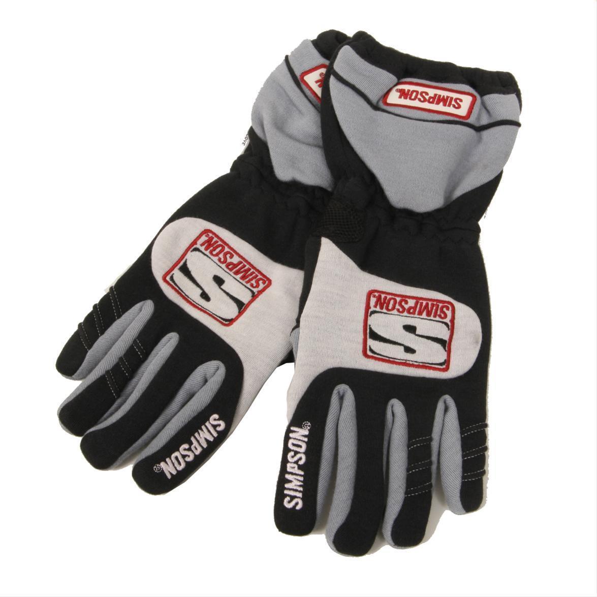 Simpson SI20400MK V-Grip GlOve Nomex/Leather SFI 3.3/5 Size Medium Black
