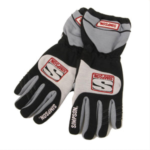 Simpson SI20400MK V-Grip GlOve Nomex/Leather SFI 3.3/5 Size Medium Black