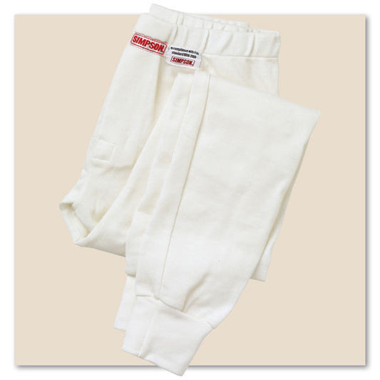 Simpson SI20501M Nomex Underwear Pants Full Length Medium SFI 3.3 White