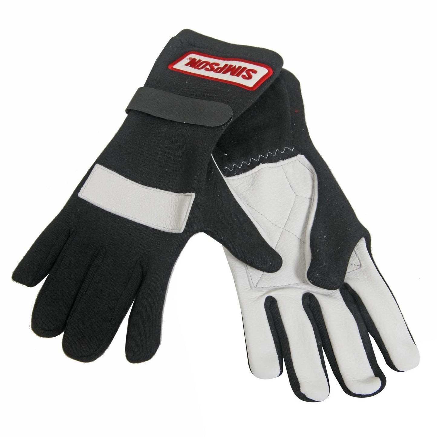 Simpson SI21100M Posigrip Driving GlOves SFI Nomex/Leather Size Medium Black