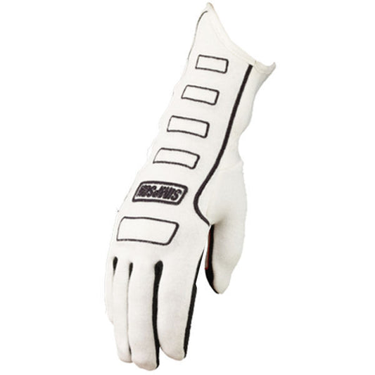 Simpson SI21300SW Competitor Nomex Driving GlOves SFI 3.3/5 Size Small White