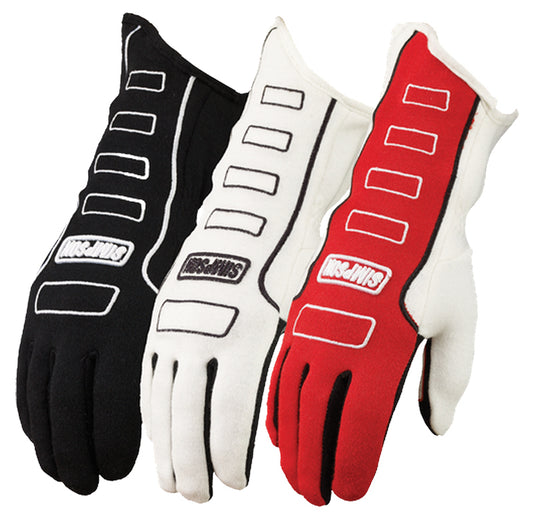 Simpson SI21300xW Competitor GlOve x-Large White SFI & Fia ApprOved