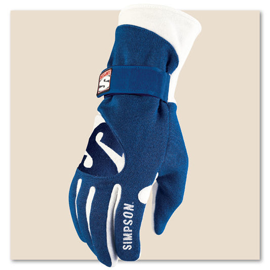 Simpson SI21700SB Legend Driving GlOves SFI Nomex/Leather Size Small Blue