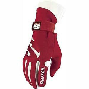 Simpson SI21700XR Legend Driving GlOves SFI Nomex/Leather Size x-Large Red