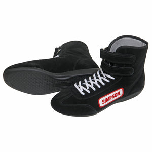 Simpson SI28110BK High Top Driving Shoes Size 11 Black SFI ApprOved