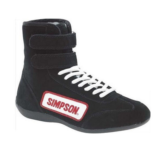 Simpson SI28600BK High Top Driving Shoe Size 6 Black SFI ApprOved