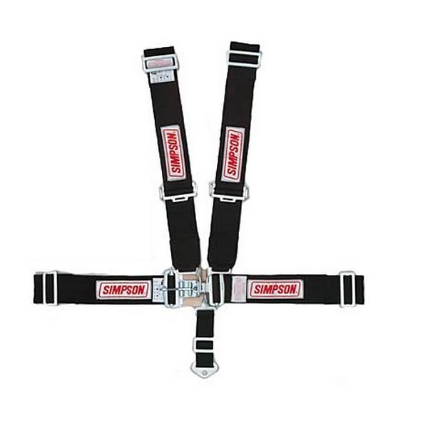 Simpson SI29064BK-PP 5 Point Harness Black 55" Latch & Link Pull Down Wrap Around Bar Mount Black Lightweight Aluminium Hardware