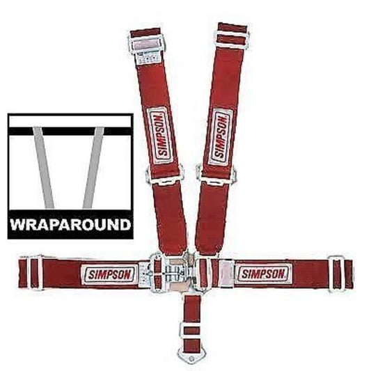 Simpson SI29064R Latch & Link 55" 5 Point Harness Pull Down Rollbar Mount Red